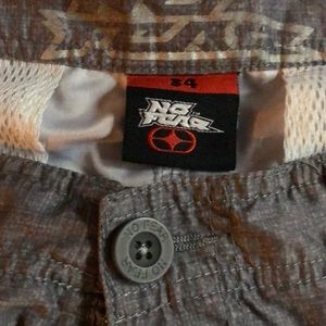 No Fear Black/Grey Cargo Shorts 34